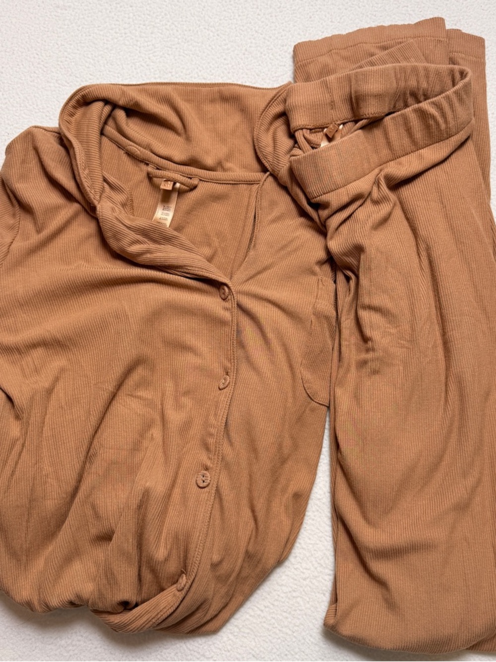 SKIMS Black Button-Up Lounge Shirt & Wide-Leg Pants - Picture 2 of 2
